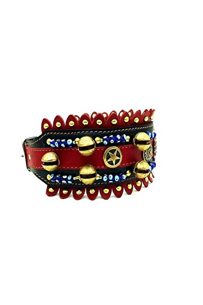 Tasma Market Kangal Köpek Tasması Deri 10 Zilli Özel Tasarım Tasma