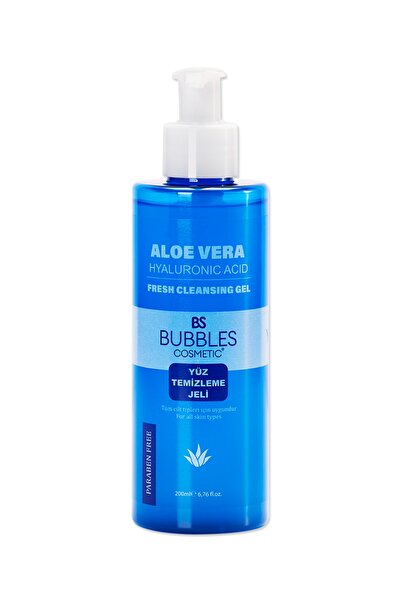bs bubbles cosmetic Aloe Vera Siyah Nokta Akne Arındırıcı Sebum Dengeleyici Yüz Temizleme Jeli 200 ml