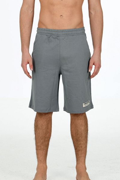 Marco Ferry Men's Gray Elastic Waist Pocket Two Thread Cotton Vienna Shorts EDY5135G