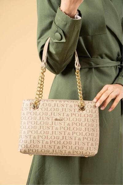 Just Polo حقيبة كتف وحقيبة كروس نسائية مكونة من 4 أقسام