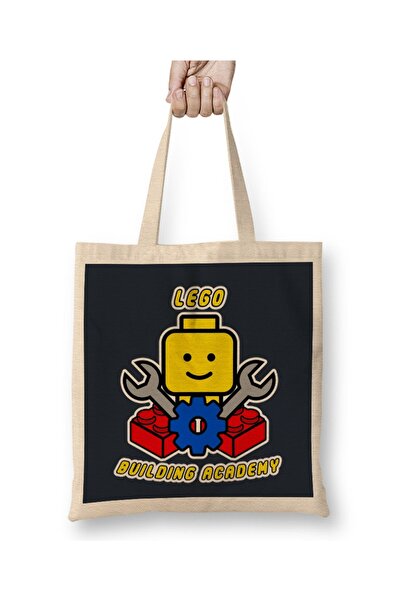 Baskı Dükkanı Lego akademija za gradnju, tkanina Torba duga Sa ručkom
