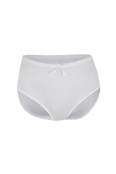 YILDIZ 12 Pieces Modal Rib High Waist Panties White 3805