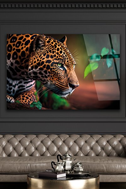 ACRES Jaguar 1 Cam Tablo - Dekoratif Cam Tablo