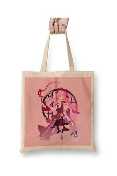 Baskı Dükkanı Υφασμάτινη τσάντα Yae Miko Pop με μακριά λαβή