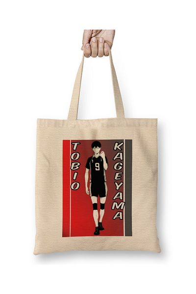 Baskı Dükkanı Υφασμάτινη τσάντα Haikyu Tobio Kageyama με μακριά λαβή
