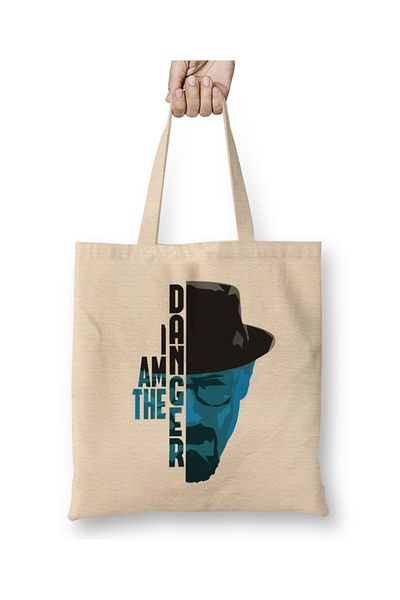 Baskı Dükkanı Breaking Bad I Am The Danger υφασμάτινη τσάντα με μακριά λαβή