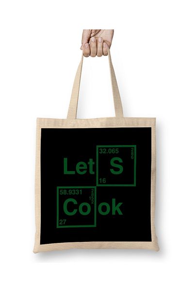 Baskı Dükkanı Breaking Bad Let's Cook υφασμάτινη τσάντα με μακριά λαβή