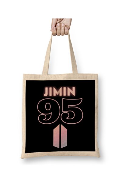 Baskı Dükkanı Bts Jimin 95 Logo Tkanina Torba Duga Sa ručkom