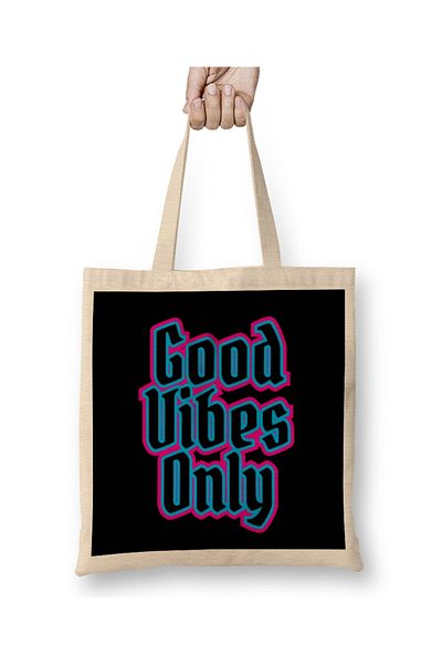 Baskı Dükkanı Good Vibes Only υφασμάτινη τσάντα με μακριά λαβή