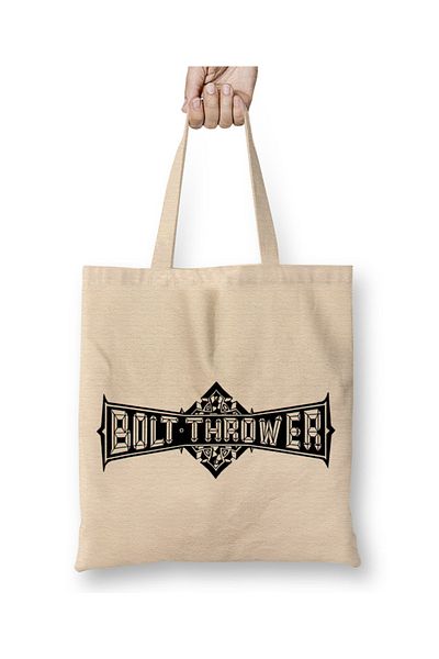 Baskı Dükkanı Λογότυπο Bolt Thrower 07 υφασμάτινη τσάντα με μακριά λαβή