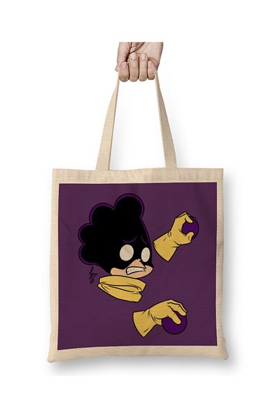 Baskı Dükkanı Geantă din pânză Boku No Hero Academi Mineta Faces cu mâner lung