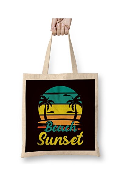 Baskı Dükkanı Plaža Zalazak sunca Izlazak sunca Ostrvo Odmor Sunčanje Krpa za...