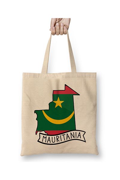 Baskı Dükkanı Mauritania 02 υφασμάτινη τσάντα με μακριά λαβή