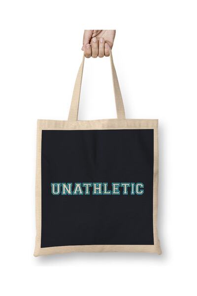 Baskı Dükkanı Unfit Unathletic Sports Style Shirt Tote Bag Long Handle