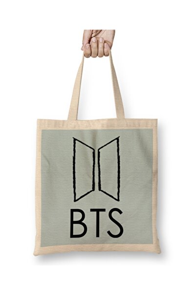 Baskı Dükkanı Bts na logotipu platna Torba dugačak Sa ručkom