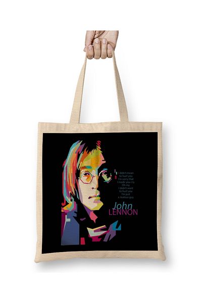 Baskı Dükkanı John Lennon Pop Art υφασμάτινη τσάντα με μακριά λαβή