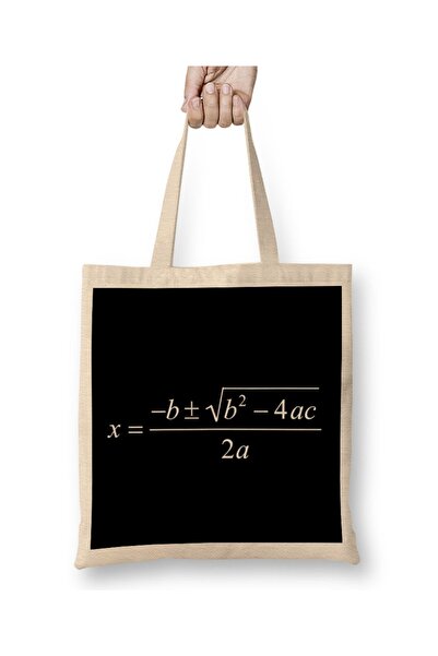 Baskı Dükkanı Matematika i nauka Kvadratna jednačina Tkanina Torba Duga Sa ru...