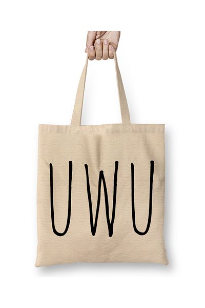 Baskı Dükkanı Kpop Bias Merch Χαριτωμένο Uwu Emoji Κοινωνικά μέσα Meme Stans Idol Kpop υφασμάτινη τσάντα με μακριά λαβή