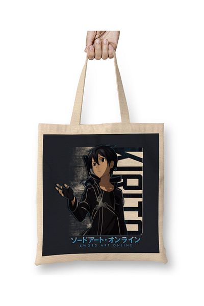 Baskı Dükkanı Υφασμάτινη τσάντα Kirito με μακριά λαβή