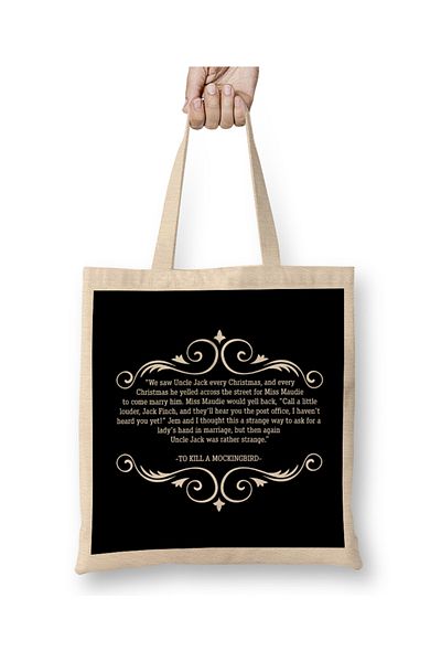 Baskı Dükkanı Christmas To Kill A Mockingbird Quote Υφασμάτινη τσάντα με μακριά λαβή