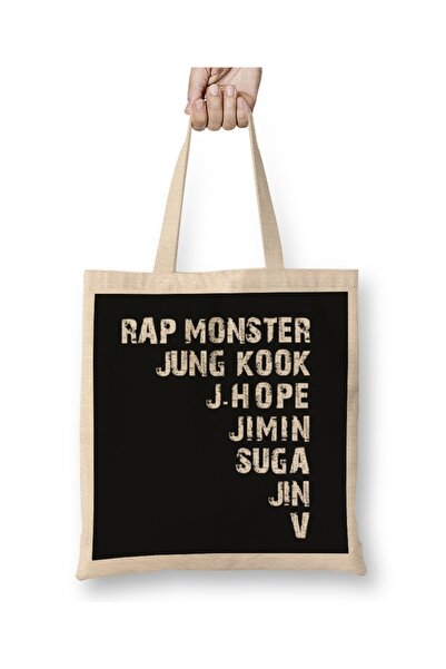 Baskı Dükkanı Kpop Bts Bangtan Boys Imena Članova Tkanina Torba Duga Sa ručkom