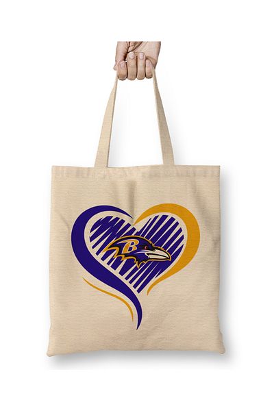 Baskı Dükkanı Πρόγραμμα Baltimore Ravens Baltimore Ravens Shield 07 υφασμάτινη τσάντα με μακριά λαβή