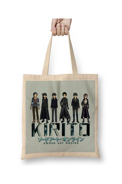 Baskı Dükkanı Υφασμάτινη τσάντα Kirito Multi Kirito με μακριά λαβή