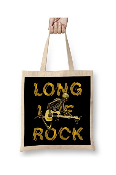 Baskı Dükkanı Long Live Rock N' Roll 02 Tkanina Torba Duga Sa ručkom