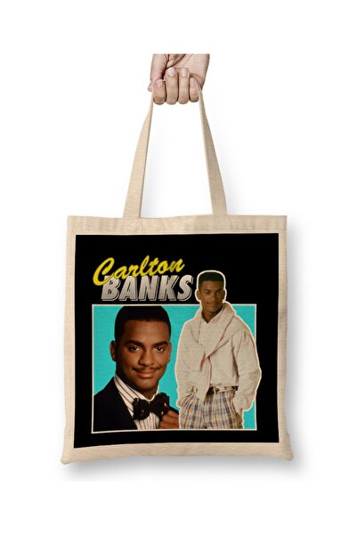 Baskı Dükkanı Carlton Banks Montaža Fresh Prince of Bel Air Tkanina Torba Dug...