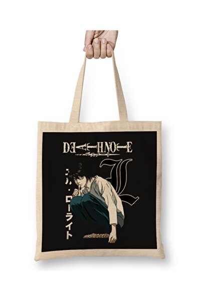 Baskı Dükkanı Death Note L 01 Tkanina Torba Duga Sa ručkom