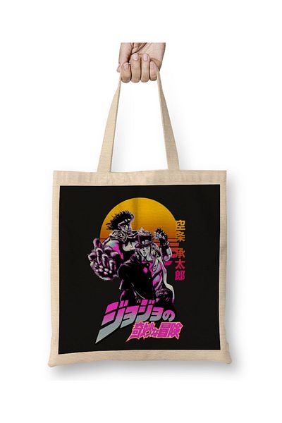 Baskı Dükkanı Jotaro Kujo 02 υφασμάτινη τσάντα μακριά λαβή