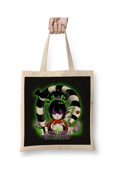 Baskı Dükkanı Beetlejuice υφασμάτινη τσάντα με μακριά λαβή