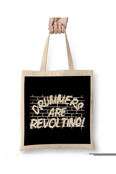 Baskı Dükkanı Τα Drummers Are Revolting υφασμάτινη τσάντα με μακριά λαβή