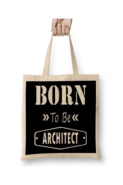 Baskı Dükkanı Born To Be Architect υφασμάτινη τσάντα με μακριά λαβή
