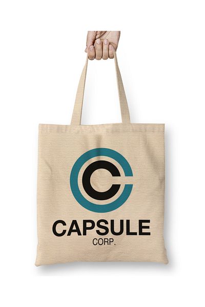 Baskı Dükkanı Corp Desig Capsule Corp Bulma Dbz Anime Geantă din pânză cu mâner lung