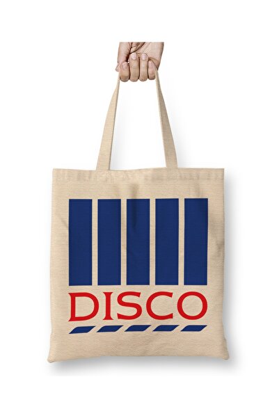 Baskı Dükkanı Disco Tesco logo tkanina Torba dugačka Sa ručkom