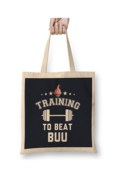Baskı Dükkanı Trening Dragon Ball Z za pobedu nad Buu Cloth Torba Long Sa ručkom