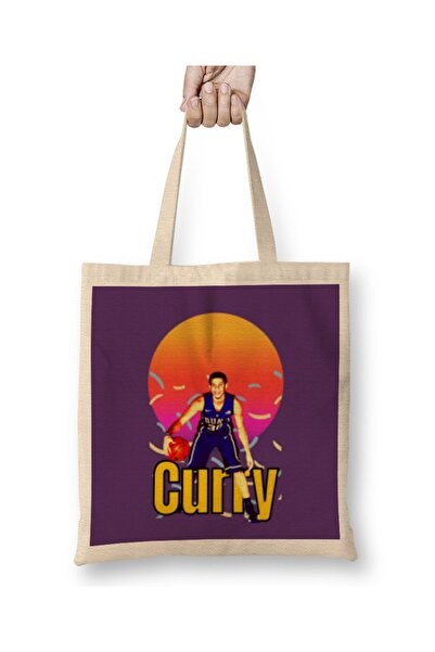 Baskı Dükkanı Seth Curry Vintage Art - Legend Basketball Gift T-Shirt Torba L...