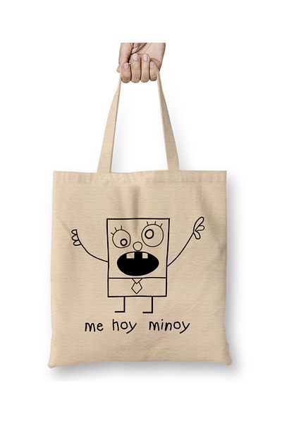 Baskı Dükkanı Υφασμάτινη τσάντα Spongebob Doodlebob με μακριά λαβή