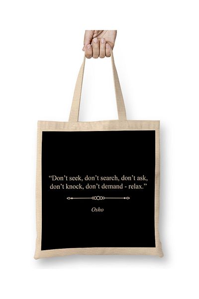 Baskı Dükkanı Mindfulness Osho Quote υφασμάτινη τσάντα με μακριά λαβή