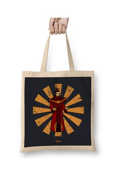 Baskı Dükkanı Ozai Retro Japanese Avatar υφασμάτινη τσάντα με μακριά λαβή