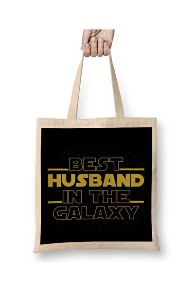 Baskı Dükkanı أفضل زوج في المجرة حقيبة قماشية للزوج من حرب النجوم ذات مقبض طويل