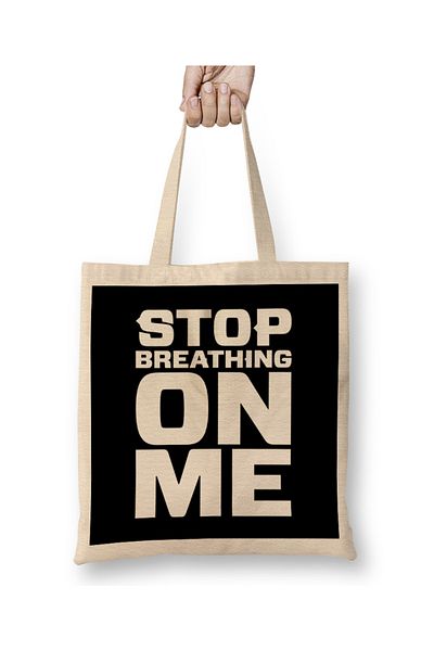 Baskı Dükkanı Coronavirus Stop Breathing On Me υφασμάτινη τσάντα με μακριά λαβή