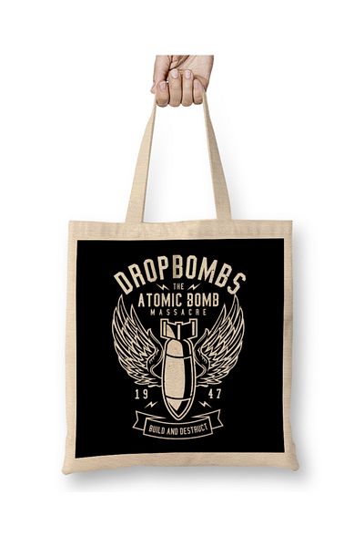 Baskı Dükkanı Υφασμάτινη τσάντα Drop Bombs με μακριά λαβή