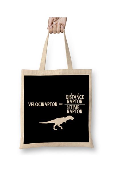 Baskı Dükkanı Distanceraptor διαιρείται από υφασμάτινη τσάντα Timeraptor Velociraptor με μακριά λαβή