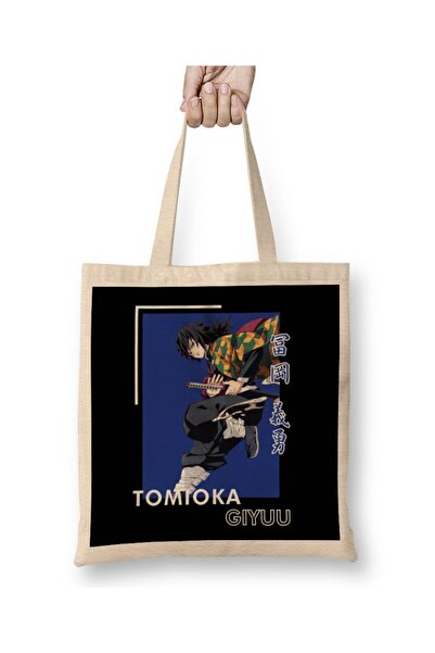 Baskı Dükkanı حقيبة يد شيطان القاتل Tomioka Giyuu بمقبض طويل