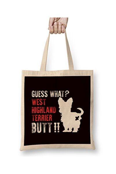Baskı Dükkanı Smešna torba za vlasnika psa rase West Highland Terrier Butt We...