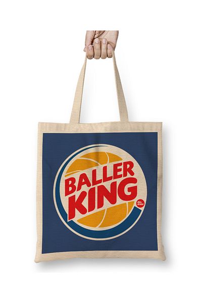 Baskı Dükkanı Υφασμάτινη τσάντα Baller King με μακριά λαβή