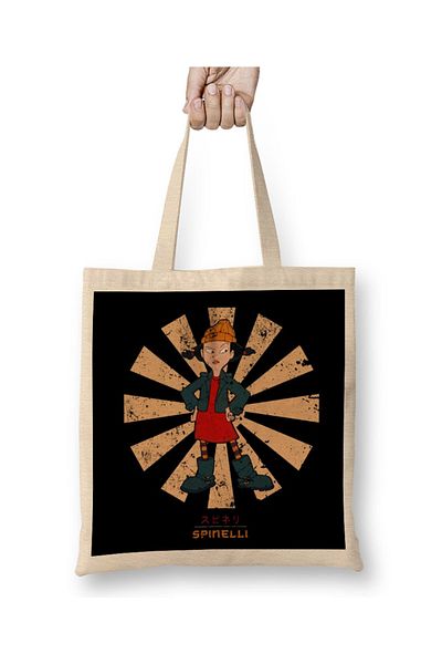 Baskı Dükkanı Spinelli Retro Ιαπωνική Recess υφασμάτινη τσάντα με μακριά λαβή