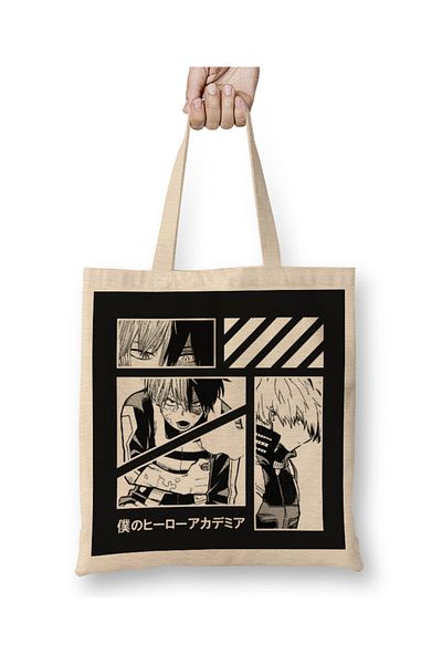 Baskı Dükkanı Shoto Todoroki My Hero Academia 07 υφασμάτινη τσάντα μακριά λαβή